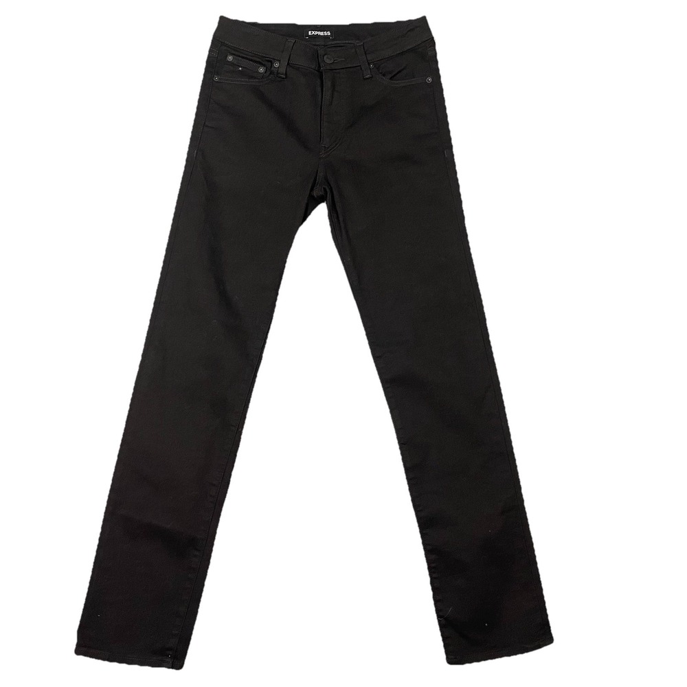 Express Hyper Stretch‎ Slim Straight Jeans Black Pants Mens 29 Hyper Stretch